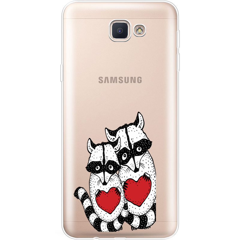 Прозрачный чехол Uprint Samsung J5 Prime G570F Raccoons in love