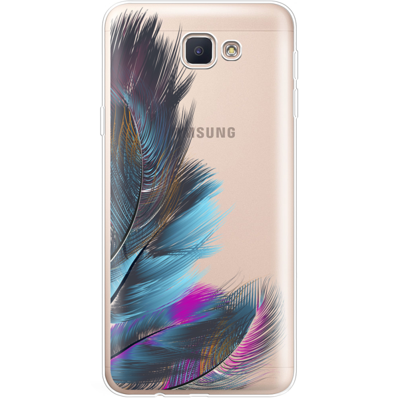 Прозрачный чехол Uprint Samsung J5 Prime G570F Feathers