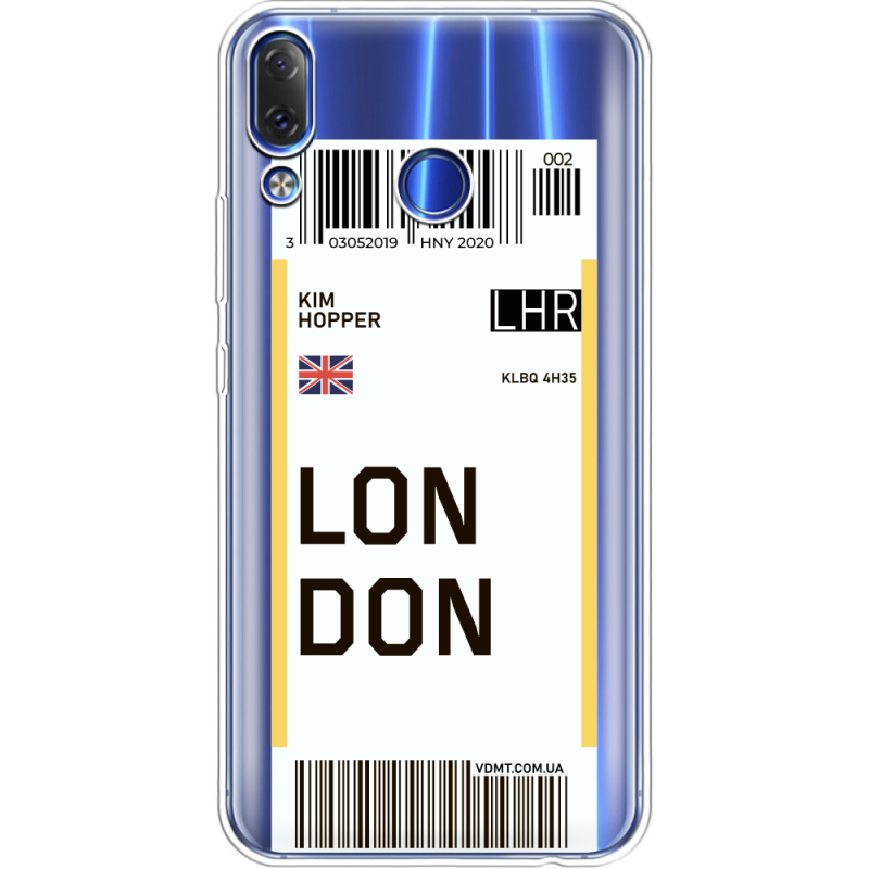 Прозрачный чехол Uprint Lenovo Z5 Ticket London