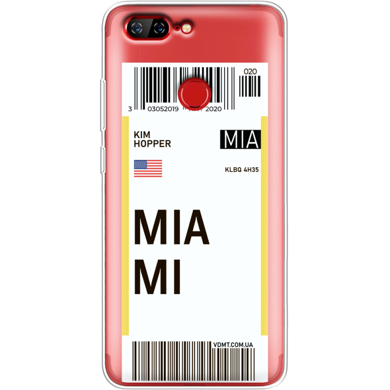 Прозрачный чехол Uprint Lenovo S5 Ticket Miami