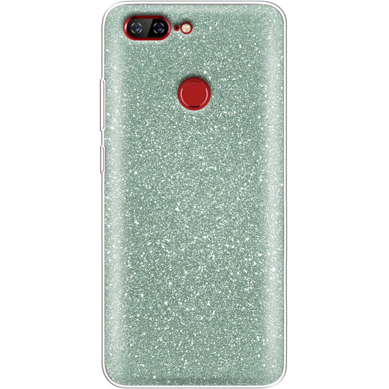 Чехол с блёстками Lenovo S5 Зеленый