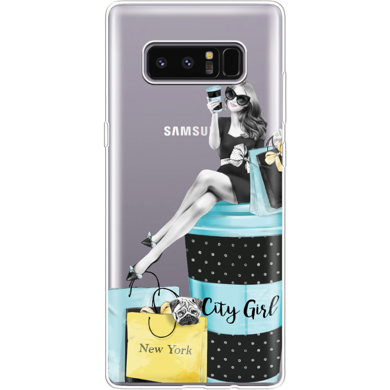 Прозрачный чехол Uprint Samsung N950F Galaxy Note 8 City Girl
