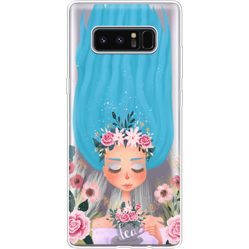 Прозрачный чехол Uprint Samsung N950F Galaxy Note 8 Blue Hair