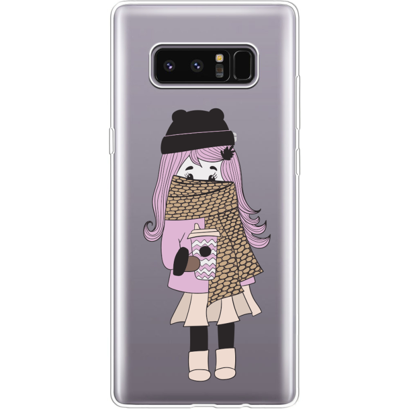 Прозрачный чехол Uprint Samsung N950F Galaxy Note 8 Winter Morning Girl