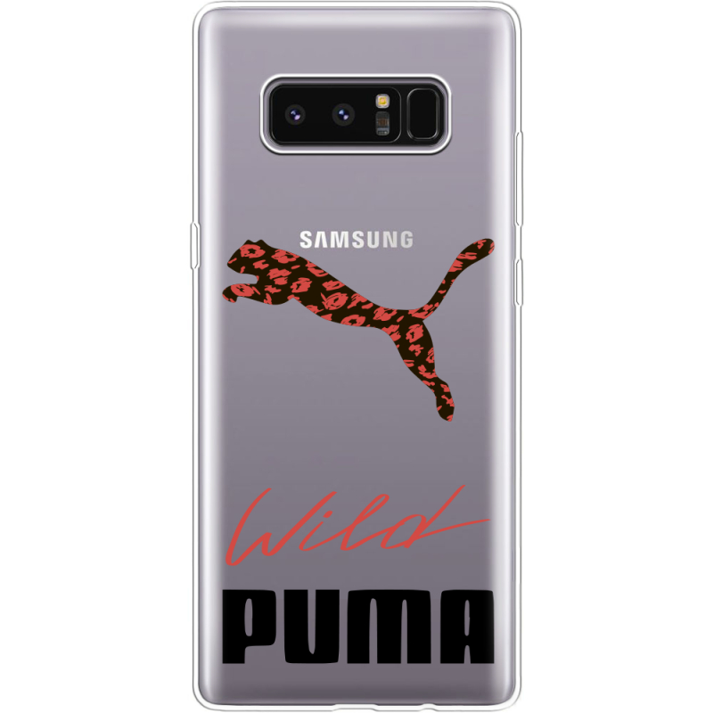 Прозрачный чехол Uprint Samsung N950F Galaxy Note 8 Wild Cat