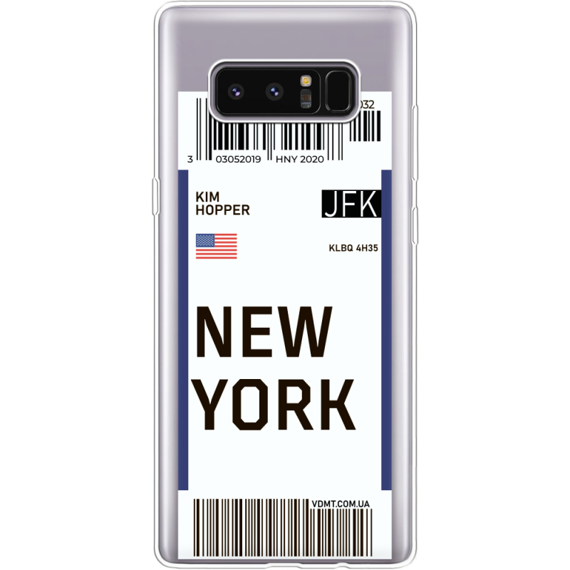 Прозрачный чехол Uprint Samsung N950F Galaxy Note 8 Ticket New York