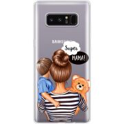 Прозрачный чехол Uprint Samsung N950F Galaxy Note 8 Super Mama and Son