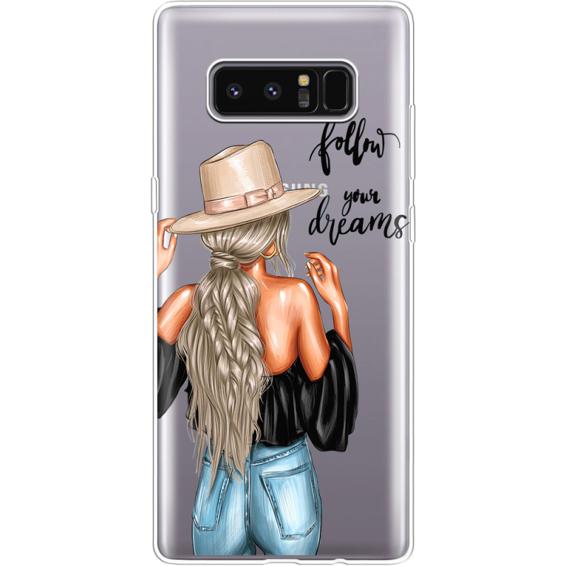 Прозрачный чехол Uprint Samsung N950F Galaxy Note 8 Follow Your Dreams