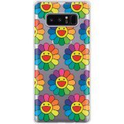 Прозрачный чехол Uprint Samsung N950F Galaxy Note 8 Hippie Flowers