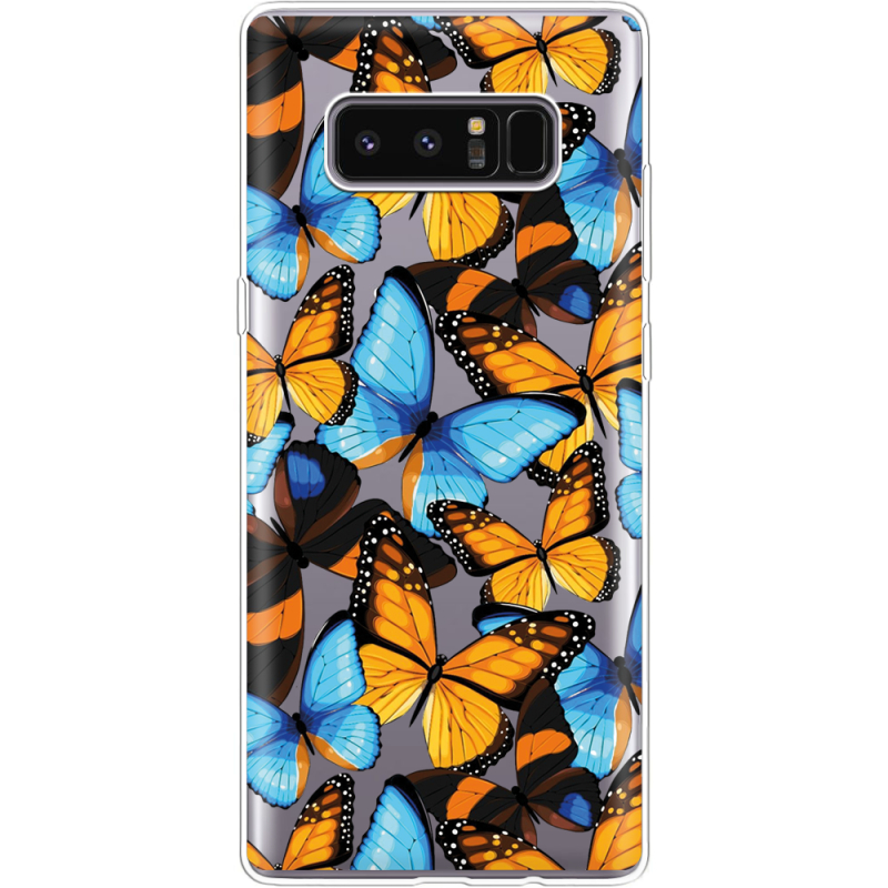 Прозрачный чехол Uprint Samsung N950F Galaxy Note 8 Butterfly Morpho