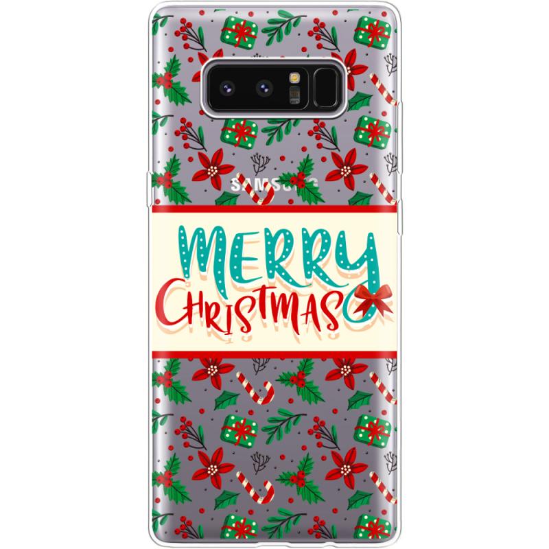 Прозрачный чехол Uprint Samsung N950F Galaxy Note 8 Vintage Christmas Pattern