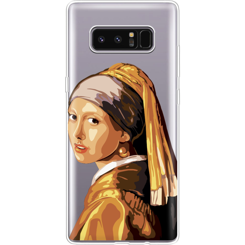 Прозрачный чехол Uprint Samsung N950F Galaxy Note 8 Девушка с жемчужной серёжкой