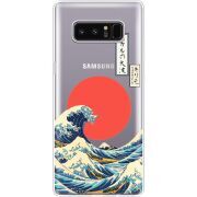 Прозрачный чехол Uprint Samsung N950F Galaxy Note 8 Большая волна в Канагаве
