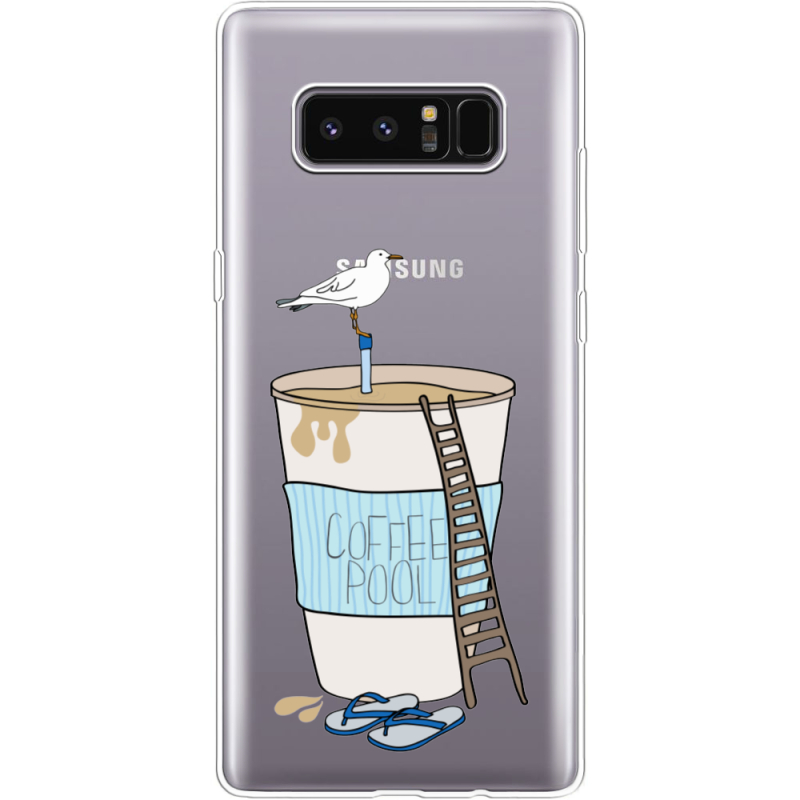 Прозрачный чехол Uprint Samsung N950F Galaxy Note 8 Segull in Cofee Pool
