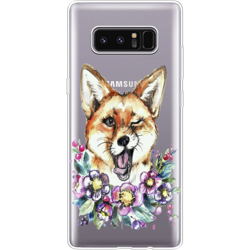 Прозрачный чехол Uprint Samsung N950F Galaxy Note 8 Winking Fox