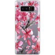 Прозрачный чехол Uprint Samsung N950F Galaxy Note 8 Pink Magnolia