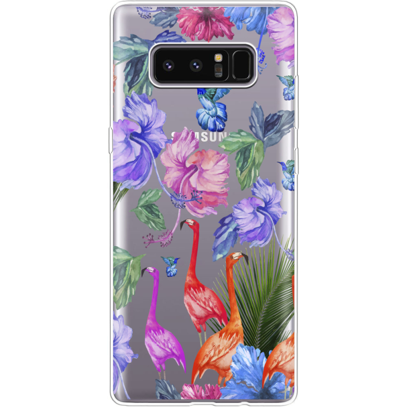 Прозрачный чехол Uprint Samsung N950F Galaxy Note 8 Flamingo