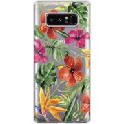 Прозрачный чехол Uprint Samsung N950F Galaxy Note 8 Tropical Flowers