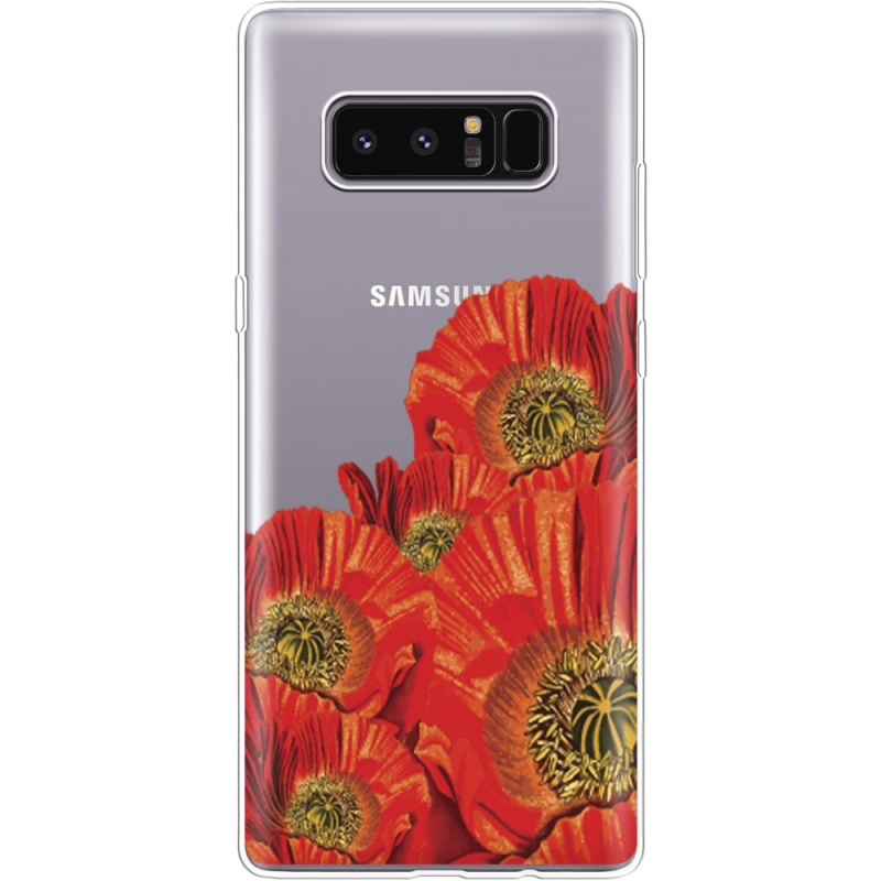 Прозрачный чехол Uprint Samsung N950F Galaxy Note 8 Red Poppies