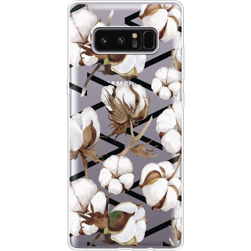 Прозрачный чехол Uprint Samsung N950F Galaxy Note 8 Cotton flowers
