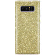 Чехол с блёстками Samsung N950F Galaxy Note 8 Золото
