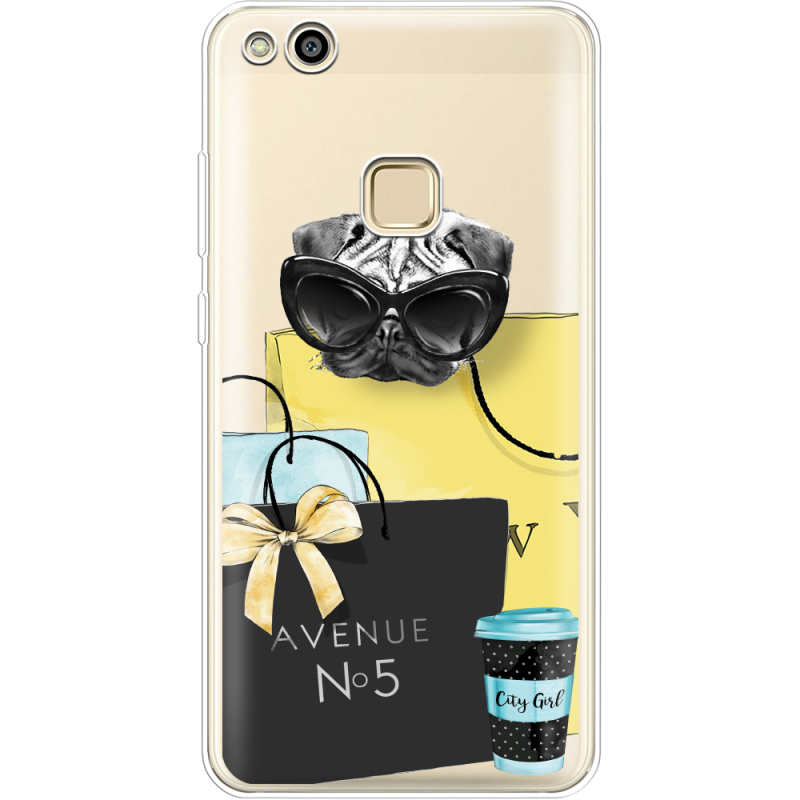 Прозрачный чехол Uprint Huawei P10 Lite Fashion Pug