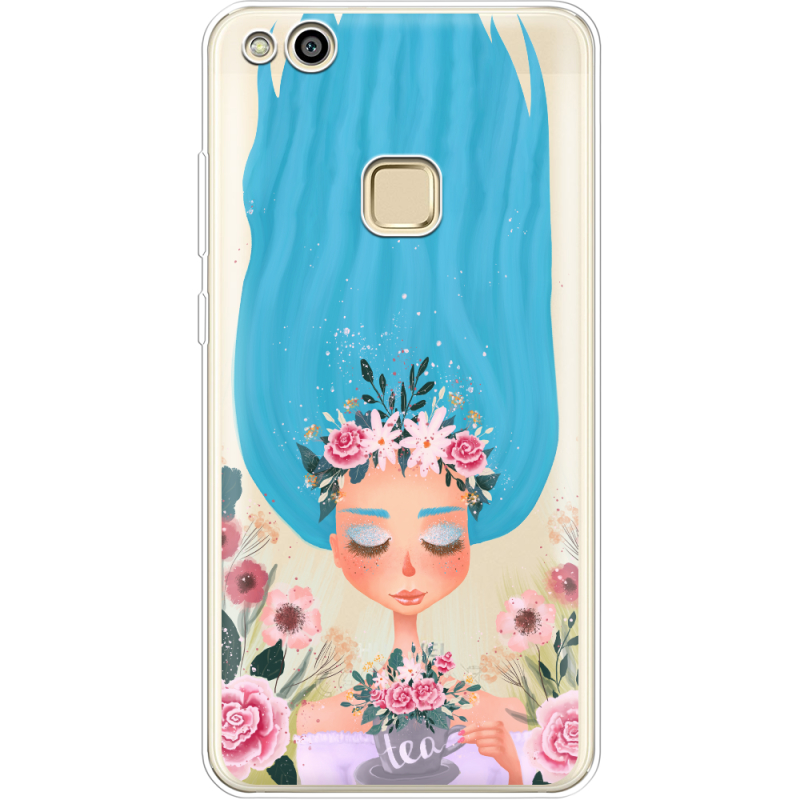 Прозрачный чехол Uprint Huawei P10 Lite Blue Hair