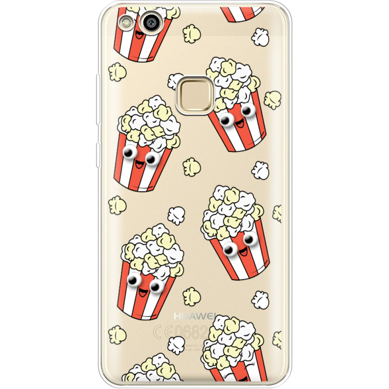 Прозрачный чехол Uprint Huawei P10 Lite с 3D-глазками Popcorn