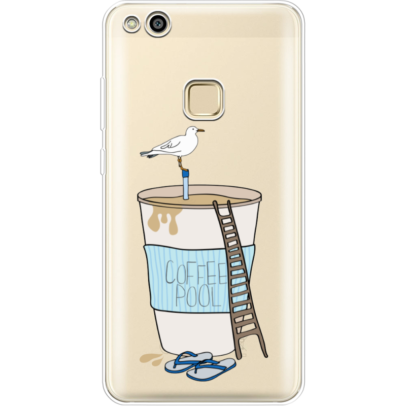 Прозрачный чехол Uprint Huawei P10 Lite Segull in Cofee Pool