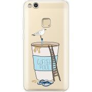 Прозрачный чехол Uprint Huawei P10 Lite Segull in Cofee Pool