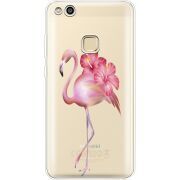 Прозрачный чехол Uprint Huawei P10 Lite Floral Flamingo