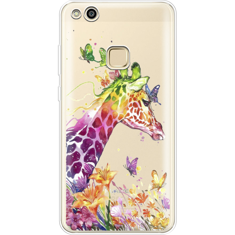 Прозрачный чехол Uprint Huawei P10 Lite Colorful Giraffe