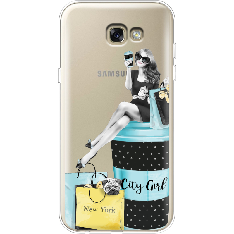 Прозрачный чехол Uprint Samsung A720 Galaxy A7 2017 City Girl