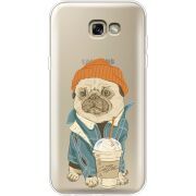 Прозрачный чехол Uprint Samsung A720 Galaxy A7 2017 Dog Coffeeman