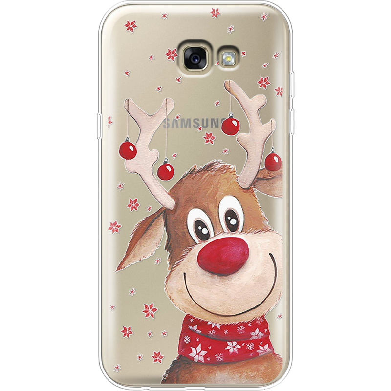 Прозрачный чехол Uprint Samsung A720 Galaxy A7 2017 Winter Deer