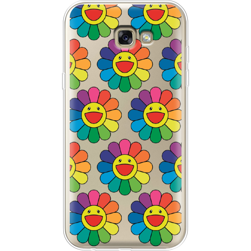 Прозрачный чехол Uprint Samsung A720 Galaxy A7 2017 Hippie Flowers