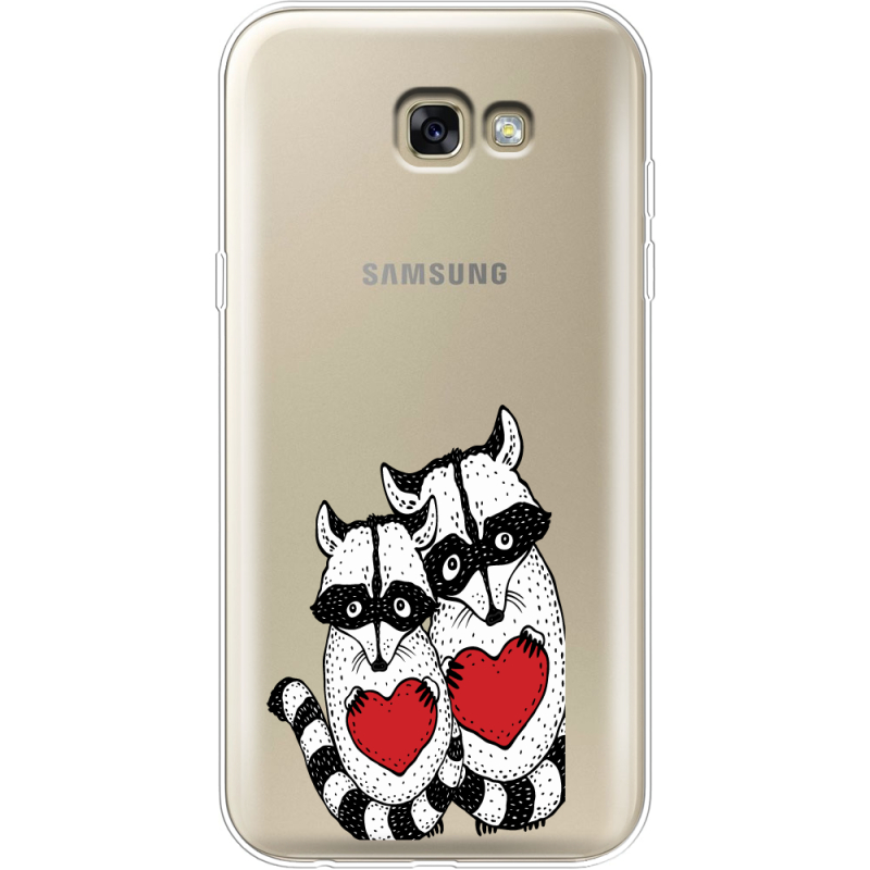 Прозрачный чехол Uprint Samsung A720 Galaxy A7 2017 Raccoons in love