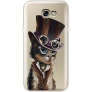 Прозрачный чехол Uprint Samsung A720 Galaxy A7 2017 Steampunk Cat