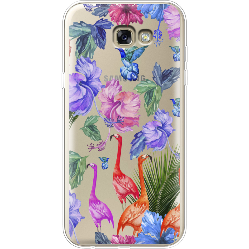 Прозрачный чехол Uprint Samsung A720 Galaxy A7 2017 Flamingo