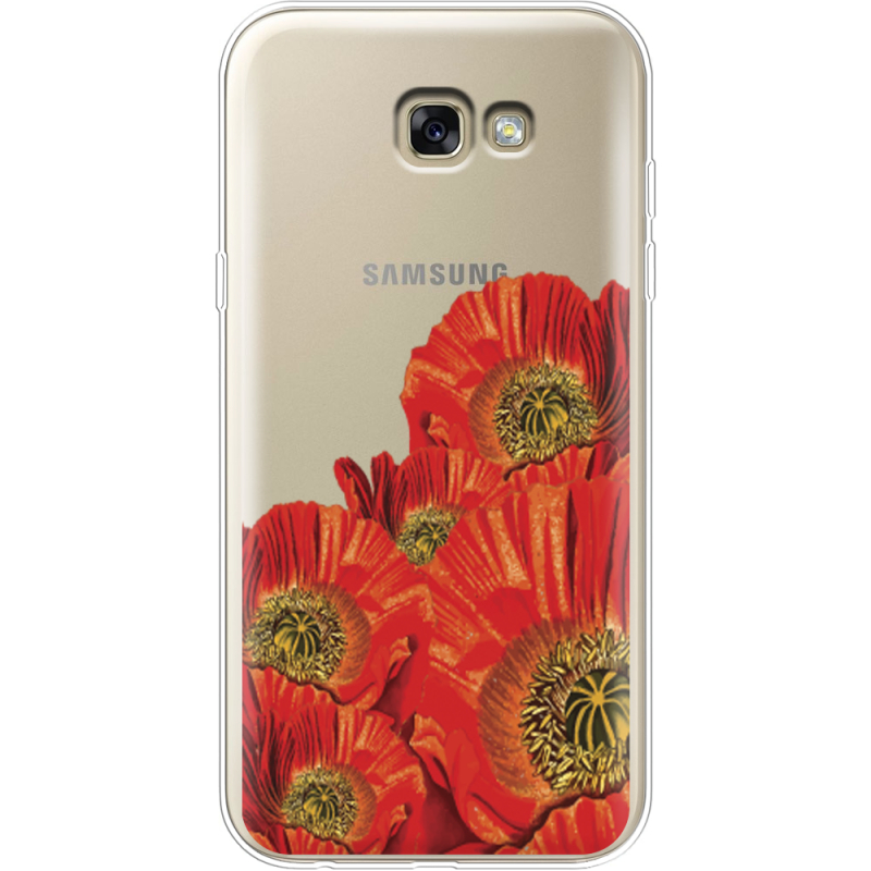 Прозрачный чехол Uprint Samsung A720 Galaxy A7 2017 Red Poppies