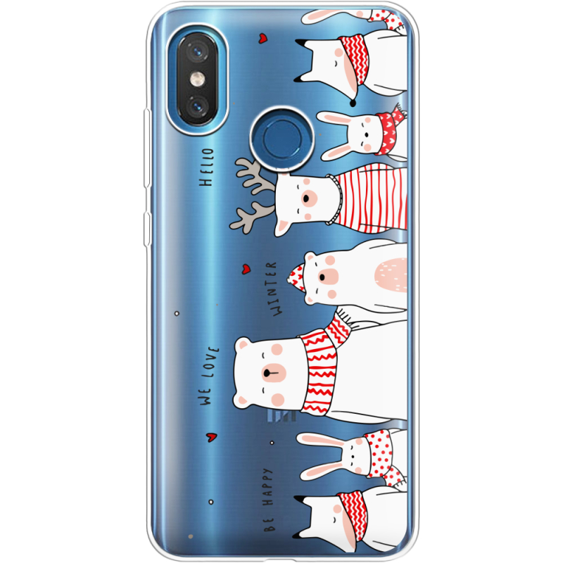 Прозрачный чехол Uprint Xiaomi Mi 8 The Friendly Beasts
