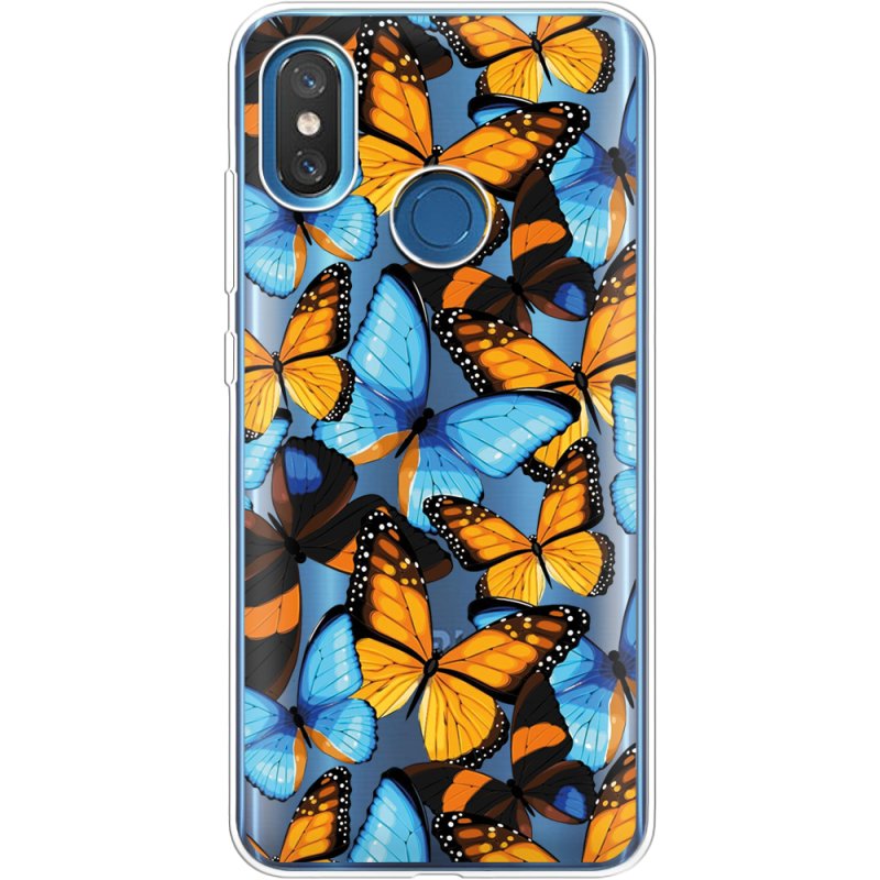 Прозрачный чехол Uprint Xiaomi Mi 8 Butterfly Morpho