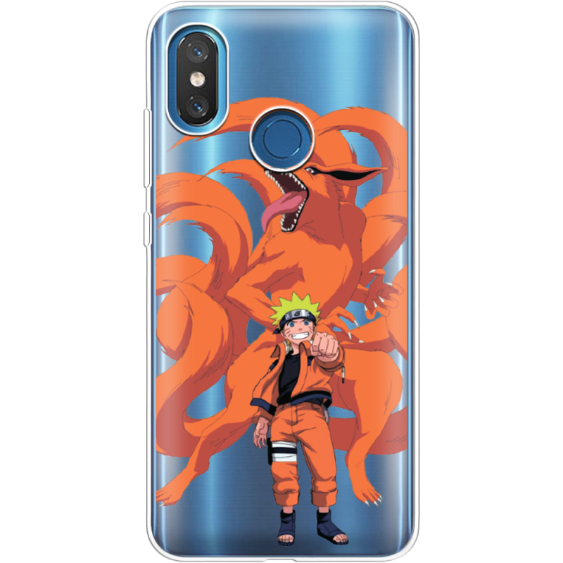 Прозрачный чехол Uprint Xiaomi Mi 8 Naruto and Kurama