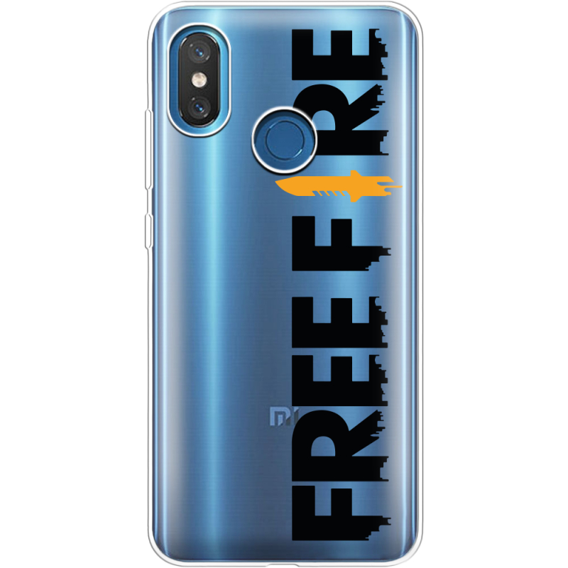 Прозрачный чехол Uprint Xiaomi Mi 8 Free Fire Black Logo