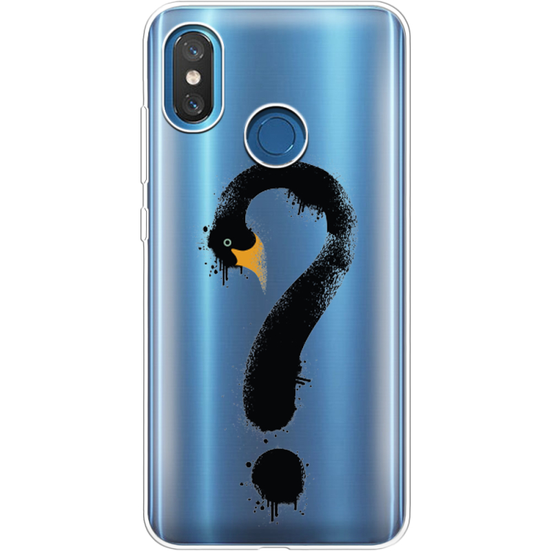 Прозрачный чехол Uprint Xiaomi Mi 8 Swan question