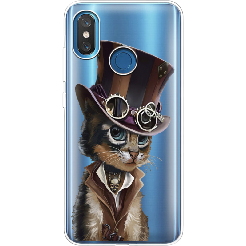 Прозрачный чехол Uprint Xiaomi Mi 8 Steampunk Cat