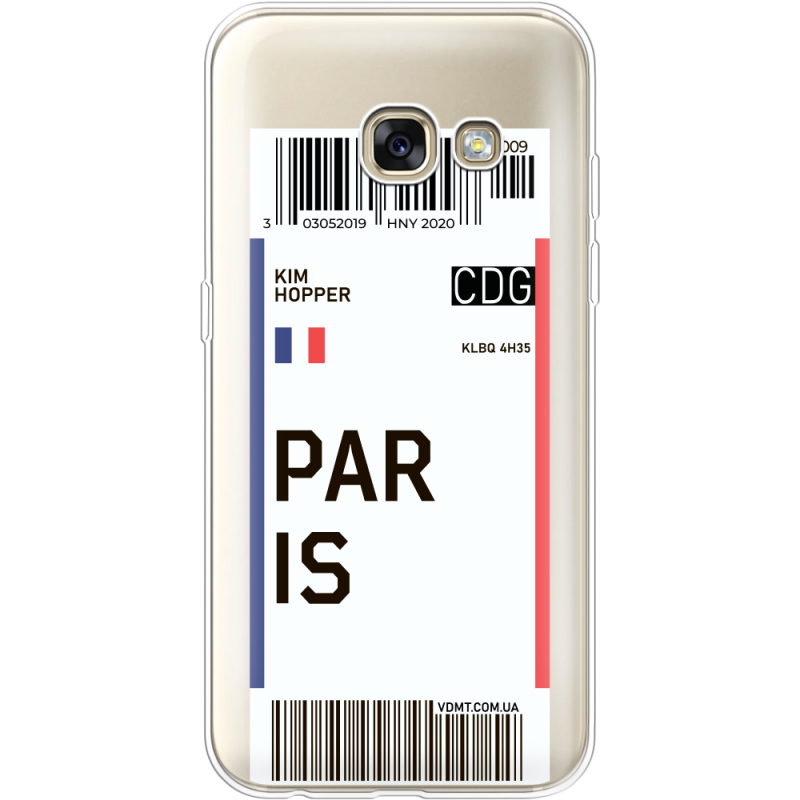 Прозрачный чехол Uprint Samsung A320 Galaxy A3 2017 Ticket Paris