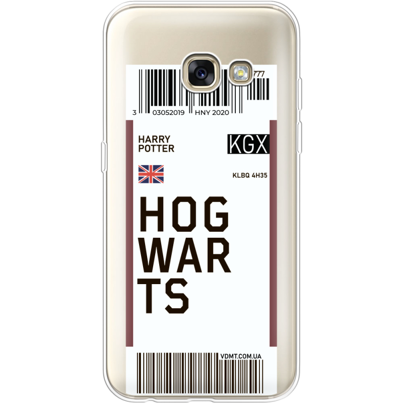 Прозрачный чехол Uprint Samsung A320 Galaxy A3 2017 Ticket Hogwarts