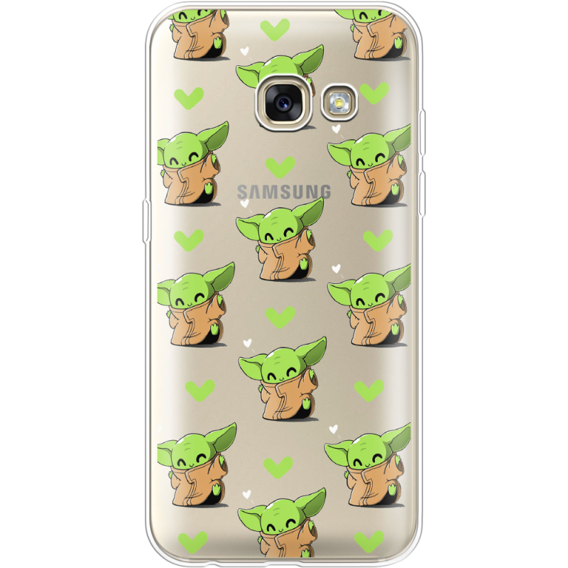 Прозрачный чехол Uprint Samsung A320 Galaxy A3 2017 Pattern Baby Yoda