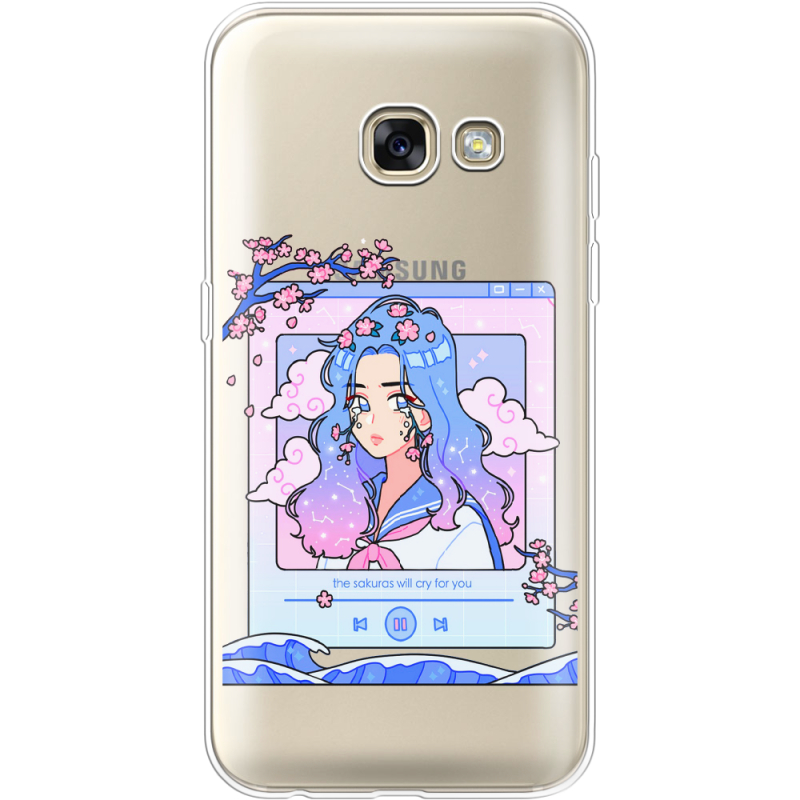 Прозрачный чехол Uprint Samsung A320 Galaxy A3 2017 The Sakuras Will Cry For You